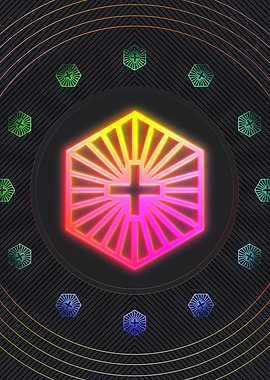 Neon Glyph Mandala Rune