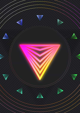 Neon Geometric Glyph Rune