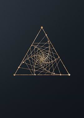 Gold Geometric Glyph Rune