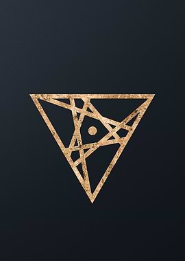 Gold Geometric Glyph Rune