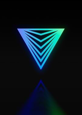 Neon Geometric Glyph Sign