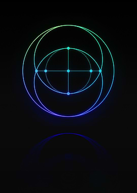 Neon Geometric Glyph Rune