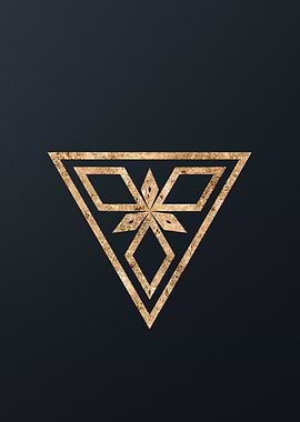 Gold Geometric Glyph Rune