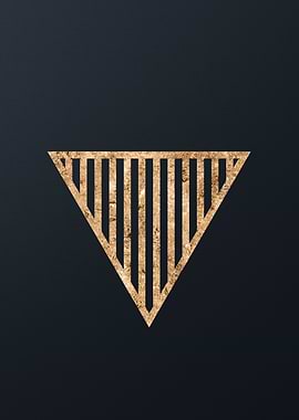 Gold Geometric Glyph Rune