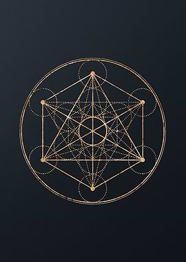 Gold Geometric Glyph Rune