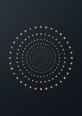 Gold Geometric Glyph Rune