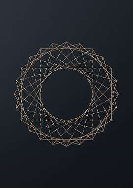 Gold Geometric Glyph Rune