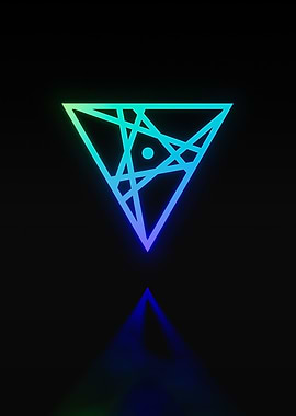 Neon Geometric Glyph Rune