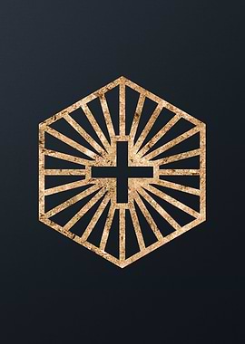 Gold Geometric Glyph Rune