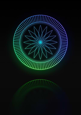 Neon Glyph Mandala Rune