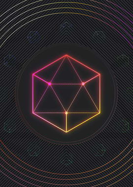 Neon Geometric Glyph Rune