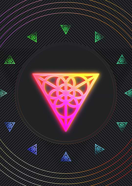 Neon Glyph Mandala Rune