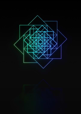 Neon Geometric Glyph Rune
