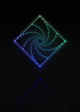 Neon Geometric Glyph Rune
