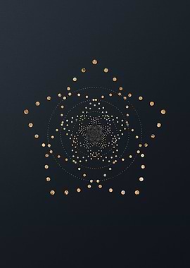 Gold Geometric Glyph Rune