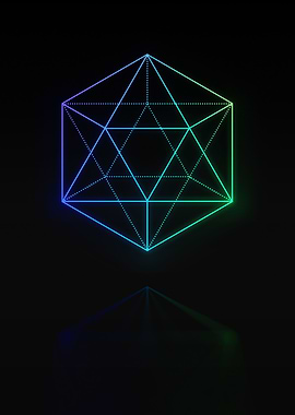 Neon Geometric Glyph Rune