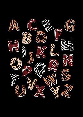 safari alphabet letters