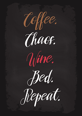 Coffee Chaos Wine Bed