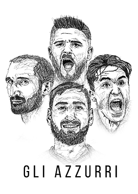 Gli Azzurri Scribble art