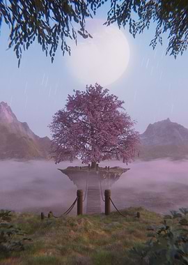 floating tree island