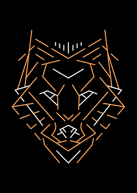 Wild Wolf Outline