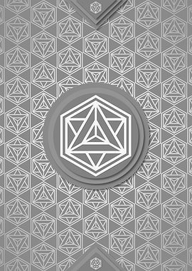 Gray White Glyph Pattern