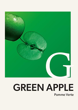 Color Alphabet green apple