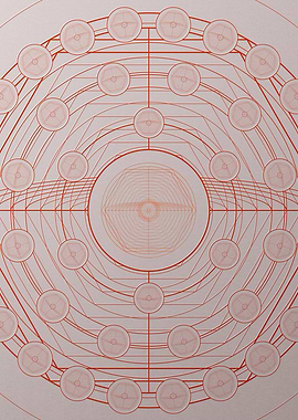 Red Orange Sacred Geometry