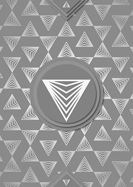 Gray Geometric Glyph Rune