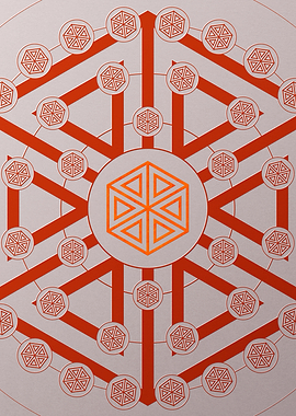 Red Orange Sacred Geometry