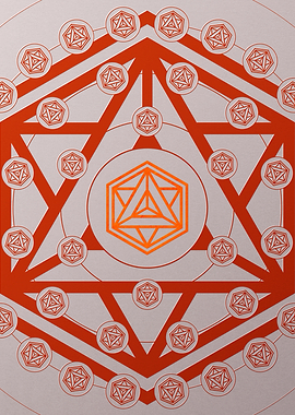 Red Orange Sacred Geometry