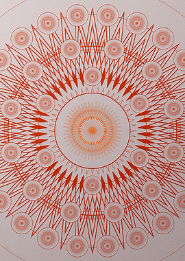 Red Orange Sacred Geometry