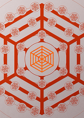 Red Orange Sacred Geometry