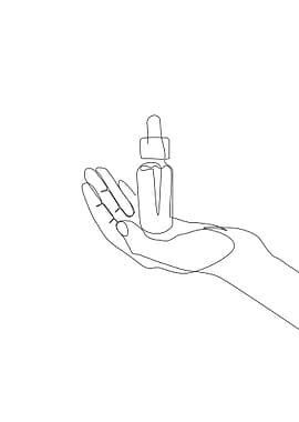 Essential oil holding hand
