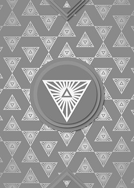 Gray Geometric Glyph Rune