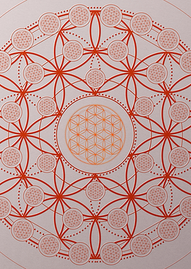 Red Orange Sacred Geometry