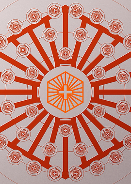 Red Orange Sacred Geometry