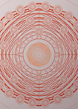 Red Orange Sacred Geometry