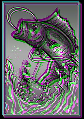 Retro Fishing Fisherman