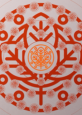 Red Orange Sacred Geometry