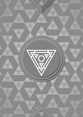 Gray Geometric Glyph Rune