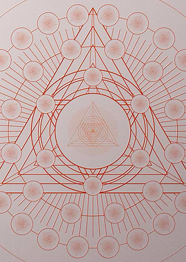 Red Orange Sacred Geometry