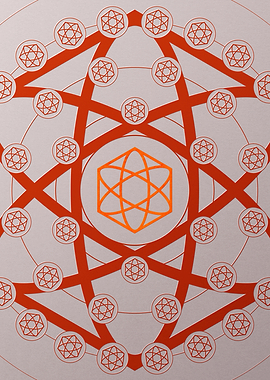 Red Orange Sacred Geometry