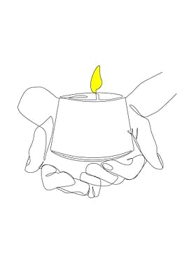 Candle Hand Holding