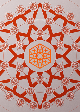 Red Orange Sacred Geometry