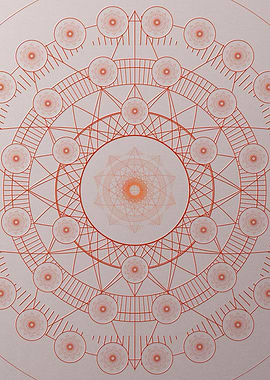 Red Orange Sacred Geometry
