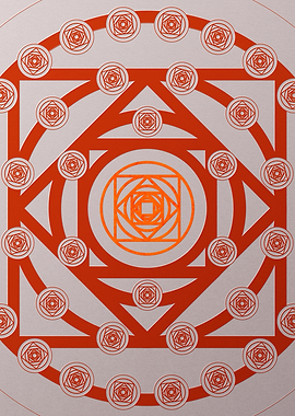 Red Orange Sacred Geometry