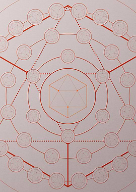 Red Orange Sacred Geometry