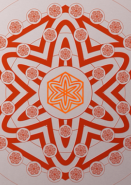 Red Orange Sacred Geometry