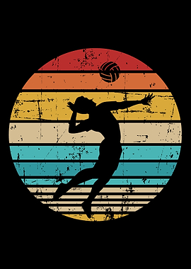 Volleyball player vintage